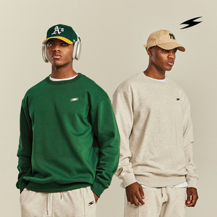 SOCKKEY 圆领卫衣美式简约纯色LOGO刺绣运动潮牌外套春装