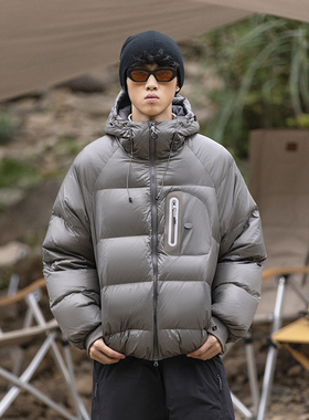 SOCKKEY 反光条轻量羽绒服保暖外套冬季 美式复古运动户外潮流