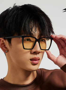 SOCKKEY网红ins墨镜长方形太阳镜个性街头复古时尚韩版圆脸眼镜潮