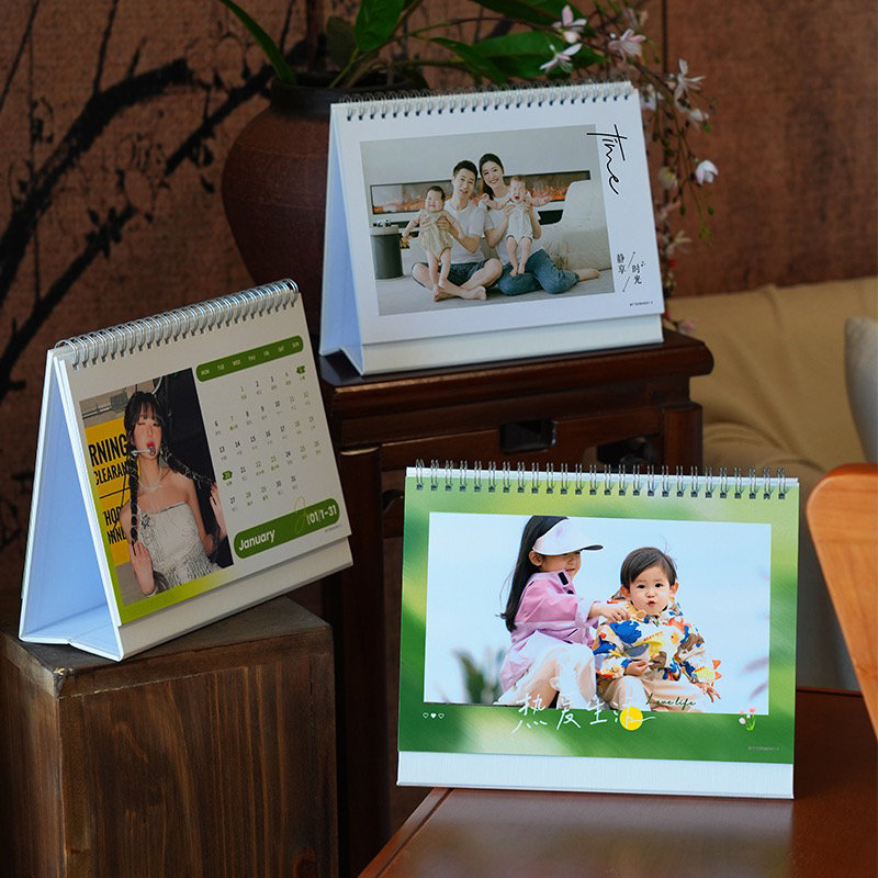 时光物语横版台历大尺寸月历来图定制爱豆周边闺蜜长辈一本起订