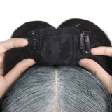 Шиньон-макушка изготовленный из настоящих волос, легкая и тонкая дышащая челка, парик