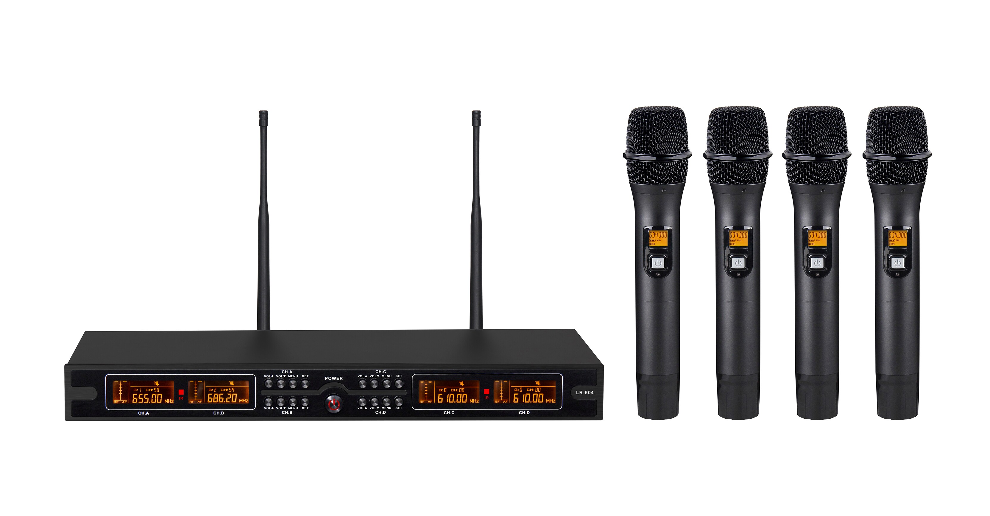 一拖四家庭ktv唱歌舞台婚庆演出无线话筒咪电脑会议鹅颈式麦克风