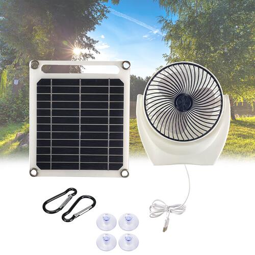 跨境 solar pane fan太阳能多功能充电器风扇 绿色能源排气扇