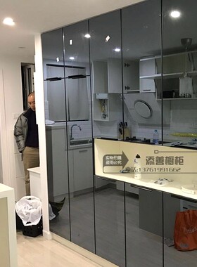 定做浴室灰镜隐框防水晶钢板