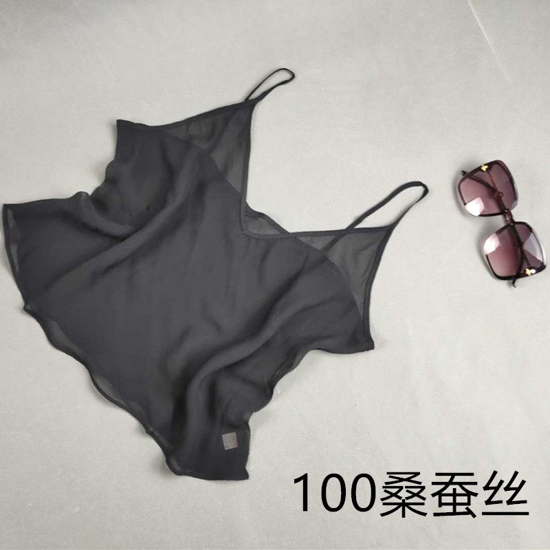 真丝抹胸夏薄100桑蚕丝防走光露脐围胸短款吊带背心打底内搭裹胸