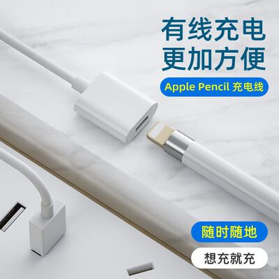 适用苹果Apple Pencil充电线转接头苹果电容笔尖触控手写笔充电线