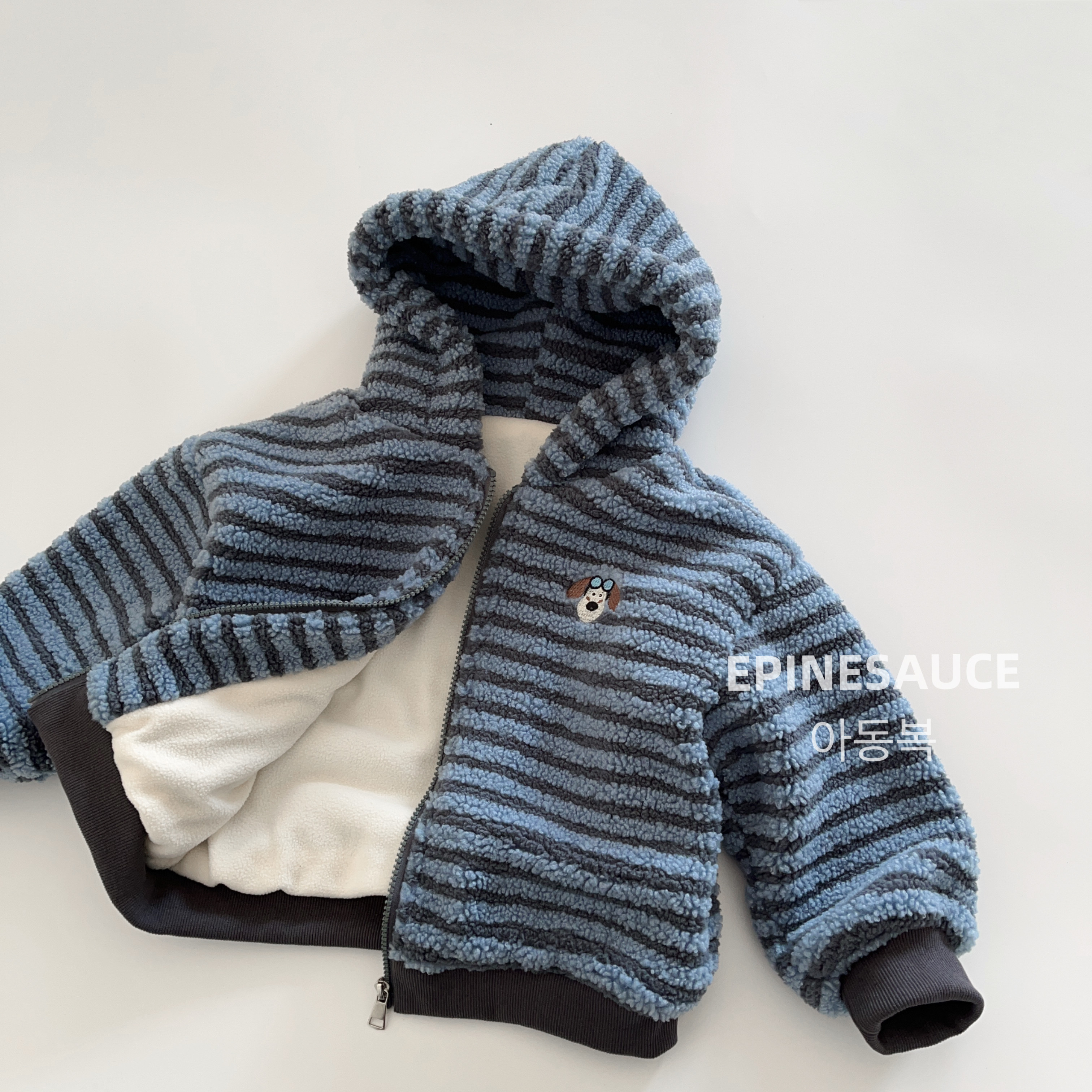 2025冬装儿童连帽外套加绒保暖男女童宝宝洋气条纹仿羊羔毛绒棉衣,童装/婴儿装/亲子装,普通外套,淘宝优惠券,粉丝福利购,淘宝优惠卷