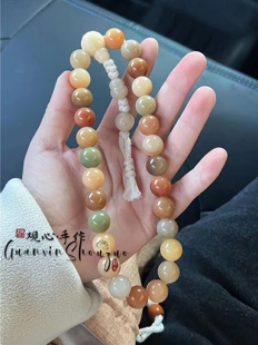 观心手作菩提纯天然菩提根多宝手持手工精抛打磨7000目