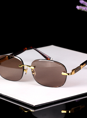 纯天然切边无框可配近视太阳镜