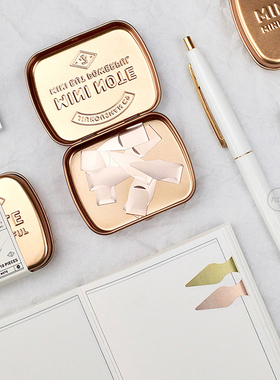 九口山MINI NOTE迷你马口铁盒美国BOOKDARTS创意金属书签手帐工具