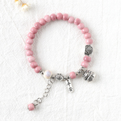 招财纳福国风文艺复古陶瓷手链景德镇瓷珠手串串珠情侣学生首饰女