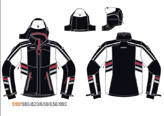 6运动类上装。男式冲锋衣538纸样