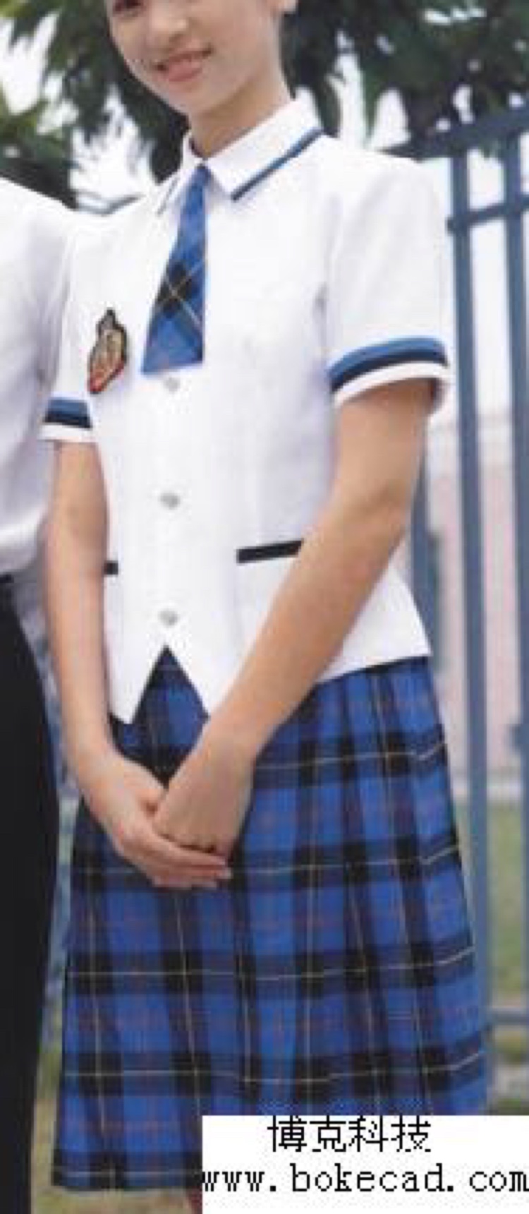 6运动装上装，女校服短袖纸样