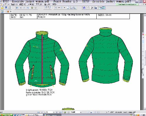 4休闲装。女式绗棉上衣R757纸样