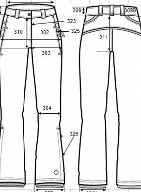 6运动类下装。滑雪裤16341纸样