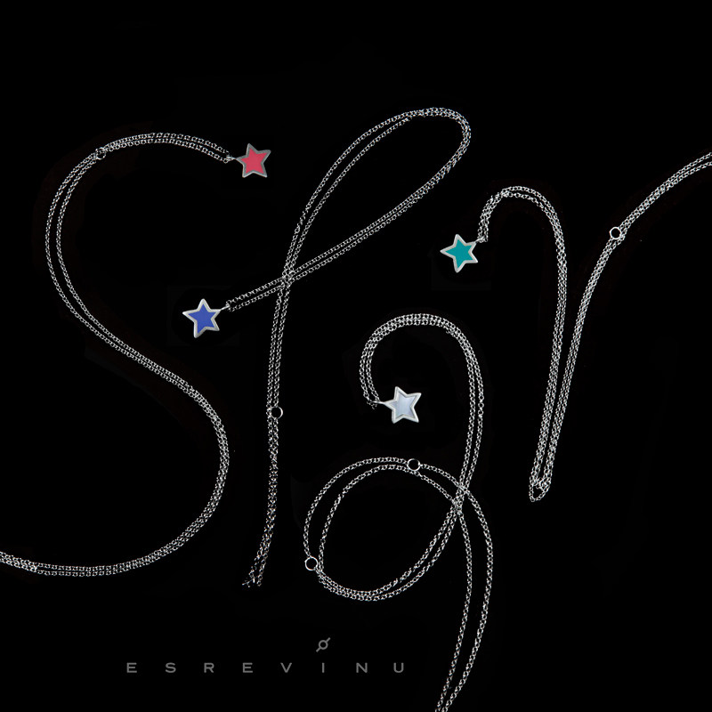 520 宇宙记号「Starday」星星银项链 夏日多巴胺彩色项链情侣礼物