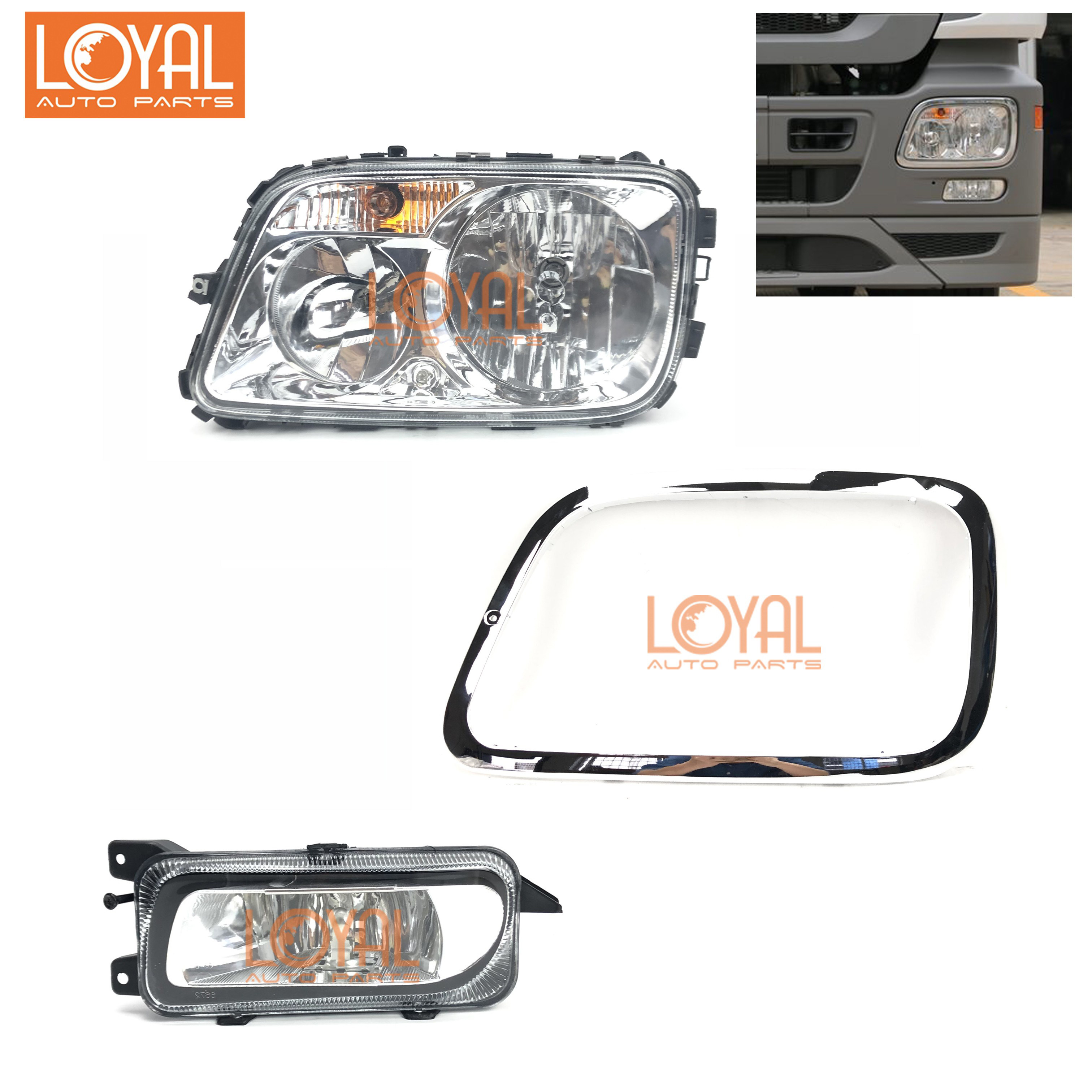 奔驰卡车大灯雾灯装饰框