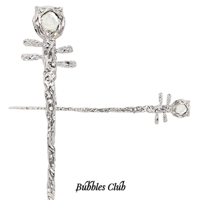 Bubblesclub发簪铜镀白金新中式