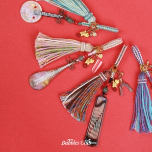 BubblesClub原创设计 马年流苏挂件古筝琵琶阮二胡吊坠民乐周边