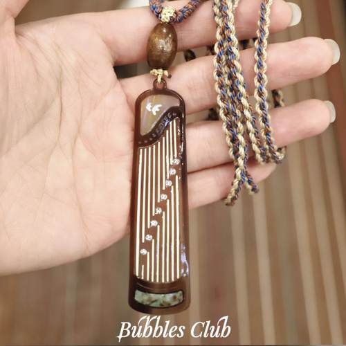 BubblesClub原创《绮筝异宝》系列古筝项链新中式毛衣链民乐周边