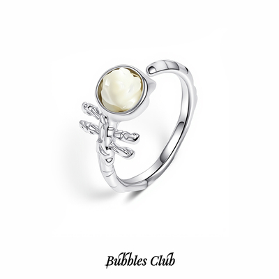 BubbleClub阮琴头戒指纯银指环