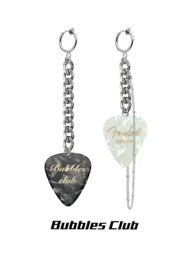 Bubbles club音乐节系列原创长链拨片耳环超酷ins风不对称耳夹