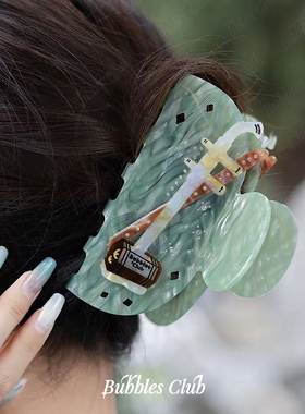 BubblesClub原创设计 《青弦映珩》系列二胡抓夹鲨鱼夹新中式发抓