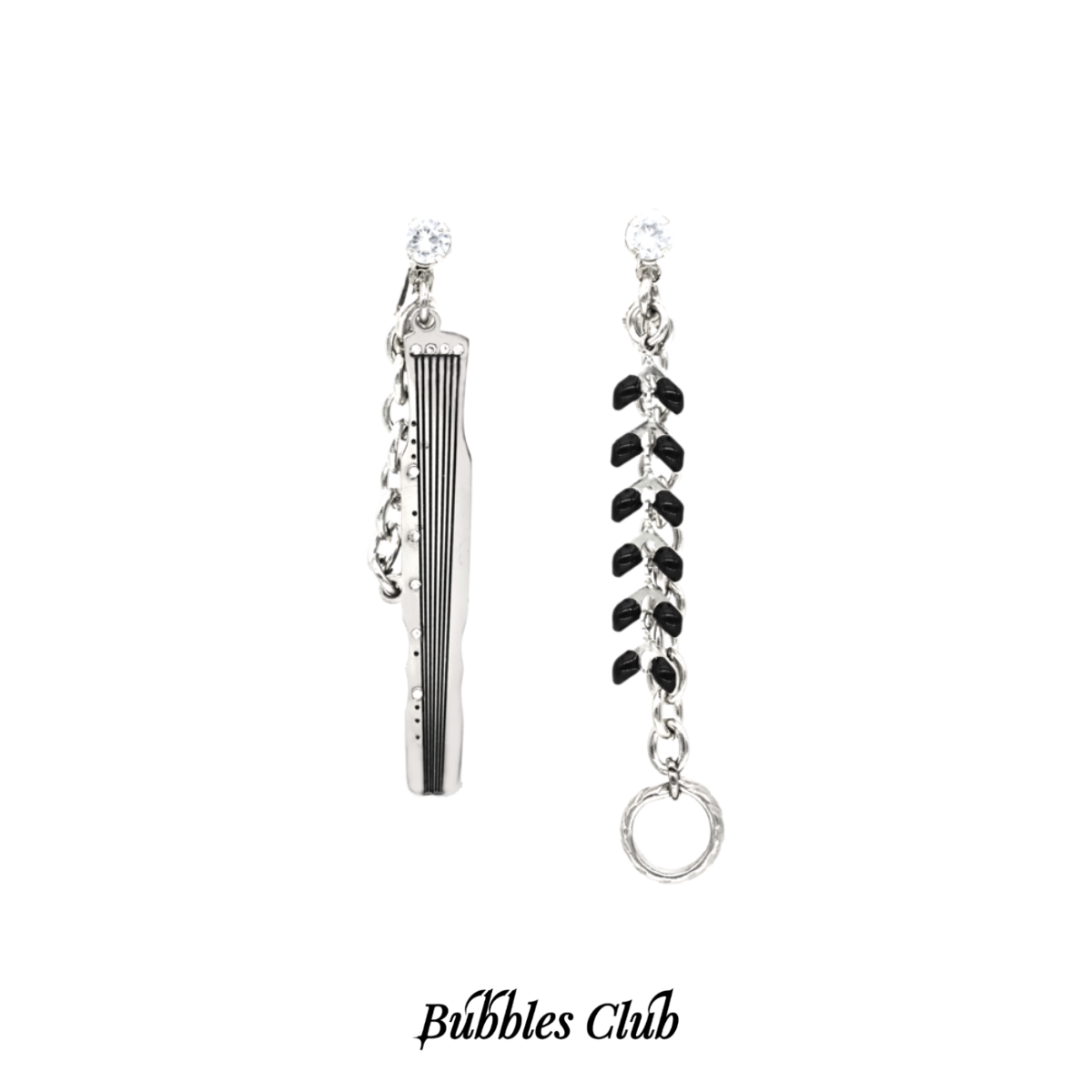 BubblesClub 玄舞&bull;古琴系列原创设计古琴耳钉国风新中式乐器周边