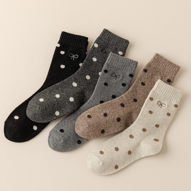 羊毛袜子女日系复古ins风中筒