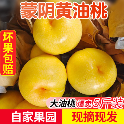 脆甜多汁蒙阴黄金油桃黄心蜜桃
