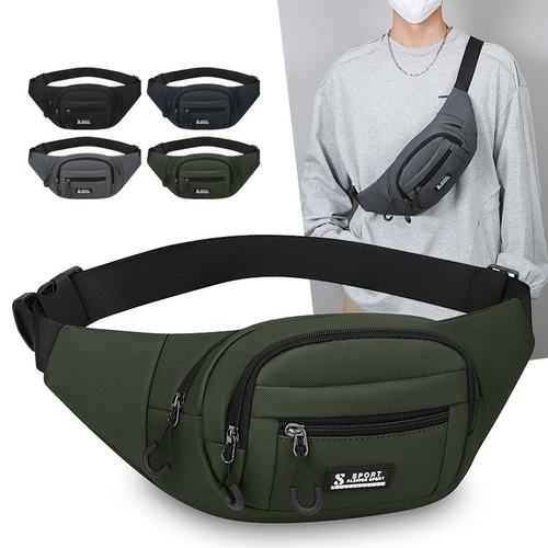 骑行运动男士胸包旅游登山防水腰包手机收纳随身包外出通勤斜挎包