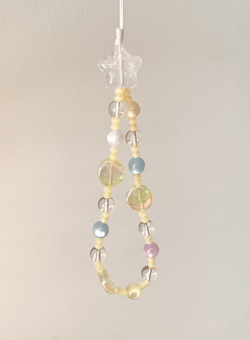 Purple forest原创。*童年回忆2宝橘子柠檬味糖果手机链ccd链手链