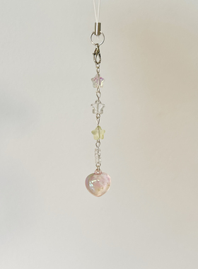 Purple forest原创*夏至日。荔枝味星星雨～手机链ccd拍立得挂件