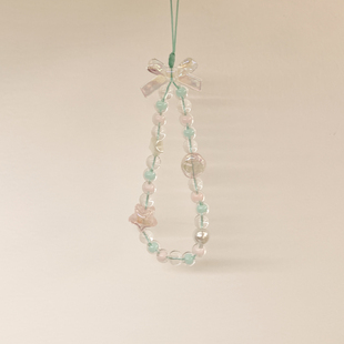 Purple forest原创*星星的眼泪。蝴蝶结啵啵手机链拍立得ccd挂绳