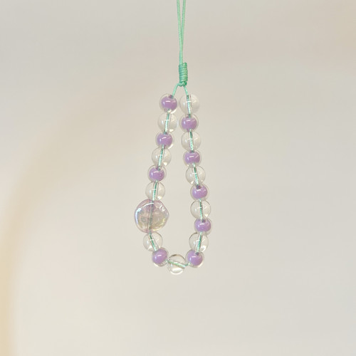 Purple forest原创*黑加仑子味果汁紫色手机链挂件ccd拍立得挂链