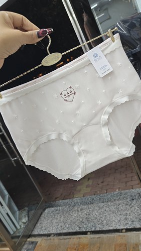 5条包邮 烁小内4028  小花木耳边 再生纤维透气纯棉裆包臀三角裤
