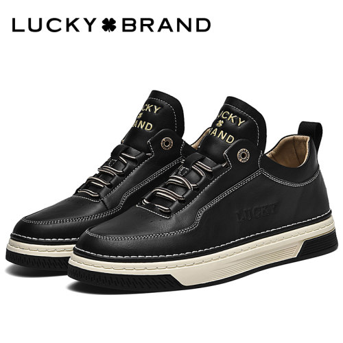 Lucky男鞋Brand四叶草运动休闲时尚百搭低帮鞋厚底小白鞋英伦潮流