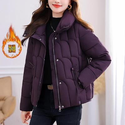 短款羽绒棉服女士加厚2025年冬季新款中老年妈妈防寒保暖棉袄外套