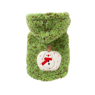 圣诞节狗狗衣服秋冬保暖加厚彩点可牵引中小型犬两脚衣宠物猫服饰