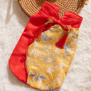 狗狗衣服过年喜庆中式两脚马甲棉衣狗狗猫咪春节薄款系列宠物唐装