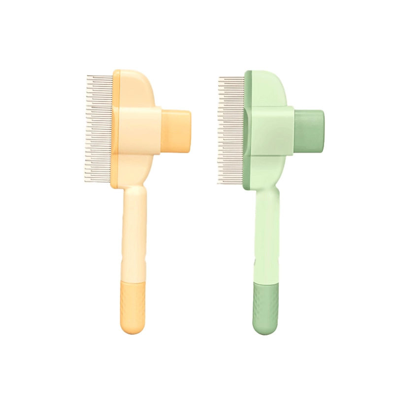 宠物梳自洁梳猫梳子去浮毛跳蚤梳针梳密齿梳清洁猫狗宠物用品