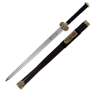 龙泉宝剑櫑具汉剑于火大师花纹钢刀具防身冷兵器收藏刀剑未开刃