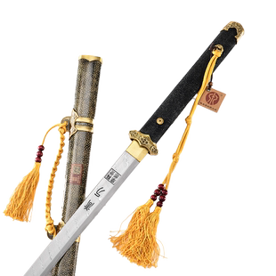 正品龙泉宝剑鱼皮风影唐横刀花纹钢刀剑真剑刀具防身冷兵器未开刃