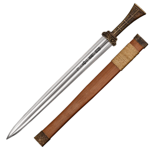 正品龙泉宝剑七星龙渊短剑花纹钢一体刀剑刀具防身冷兵器未开刃