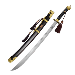 龙泉宝剑牛尾刀绣春刀雁翎刀清代花纹钢刀剑刀具防身冷兵器未开刃