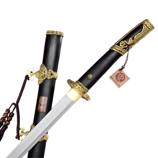 正品龙泉宝剑辽五代佩刀诸刃唐横刀花纹钢刀剑防身冷兵器未开刃