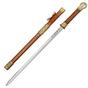 龙泉宝剑24寸凤舞环首唐剑唐横刀花纹钢一体刀剑防身冷兵器未开刃