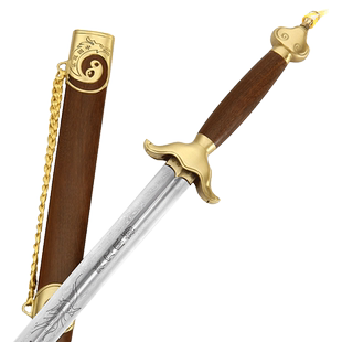 正品龙泉宝剑花纹钢中华武术剑太极剑晨练剑男女未开刃锻炼软剑