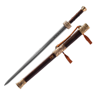 正品龙泉宝剑太康剑汉剑花纹钢一体收藏刀剑刀具防身冷兵器未开刃