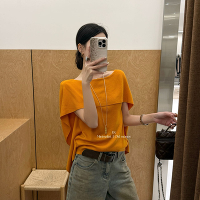 时髦披风假两件气质休闲针织衫